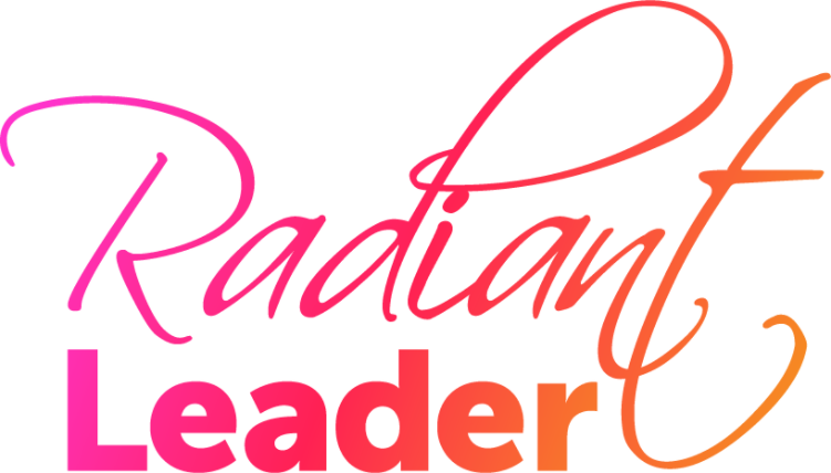 Radiant Leader logo in pink and orange