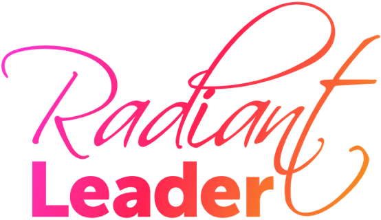 Radiant Leader logo in pink and orange